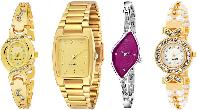 Buy Keepkart Combo Of Four Bracellate Pattern Jewellery Designer Stylish Watches GU 10 For Women And Girls Analog Watch For Women Online at desertcartINDIA