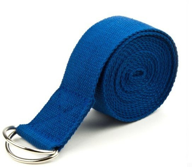 Flyura Yoga Strap 8FT Cotton Straps for Stretching Cotton Yoga Strap(Blue)