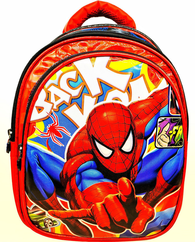 chota bheem Spiderman Avenger Dorimon Doraemon Chotta Bheem Ben10 Waterproof Red School Bag Backpack for Boys Class Standard Playschool Kindergarten Nursery LKG UKG First 1st Waterproof School Bag(Red, Black, 15 L)