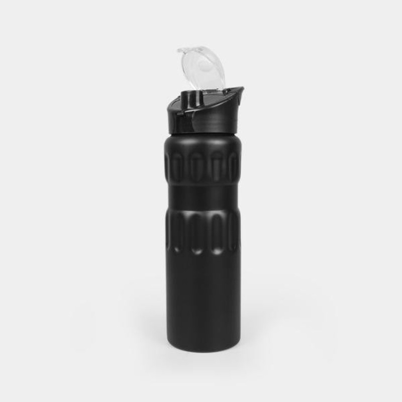 smile world Black matt gripper sipper bottle with transparent cap 750 ml Bottle(Pack of 1, Black)