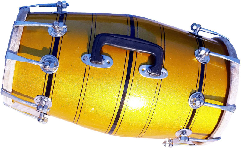 NSR DHOLAK 34 Nut & Bolts Dholak(Yellow)