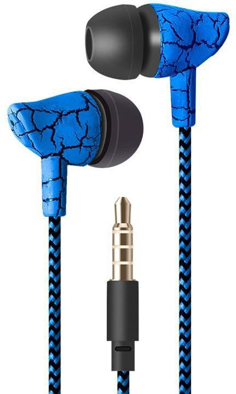 yezbay Stereo Super Bass Wired Earphone with Mic Wired Headset with Mic(Blue, In the Ear)