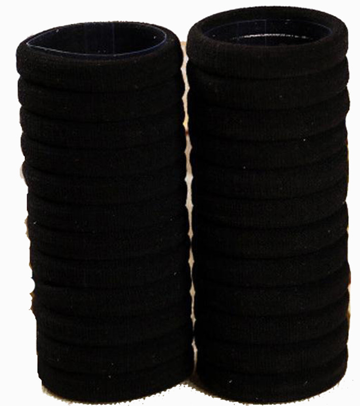 shivnath enterprises hair elastic cotton black hair rubber band[20pcs] Rubber Band(Black)