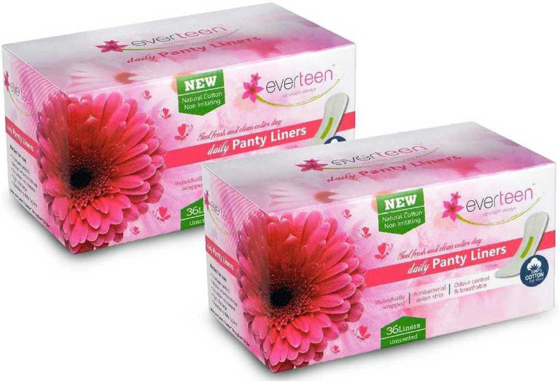 everteen Cotton Top Daily Pantyliner ( 72 Piece) Pantyliner(Pack of 72)