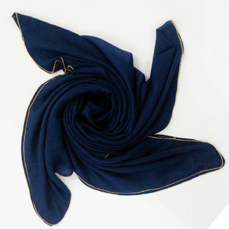 veilsofheaven Solid All Side Beads Cotton Viscose Women Scarf, Fancy Scarf