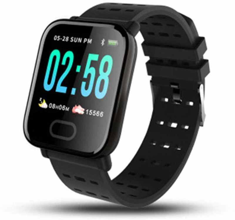 Wonder World ®Fitness Watch IP67 Waterproof Touch Black - 21060 Smartwatch(Black Strap Free Size)