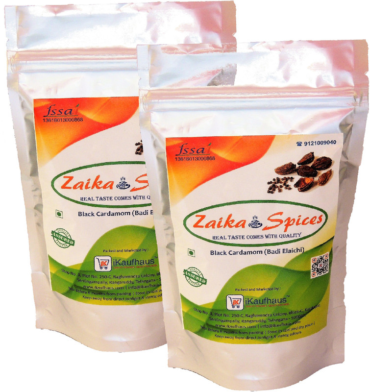 zaika spices ZS Premium Black Cardamom (Badi Elaichi)- 240G [ Value Pack](2 x 120 g)