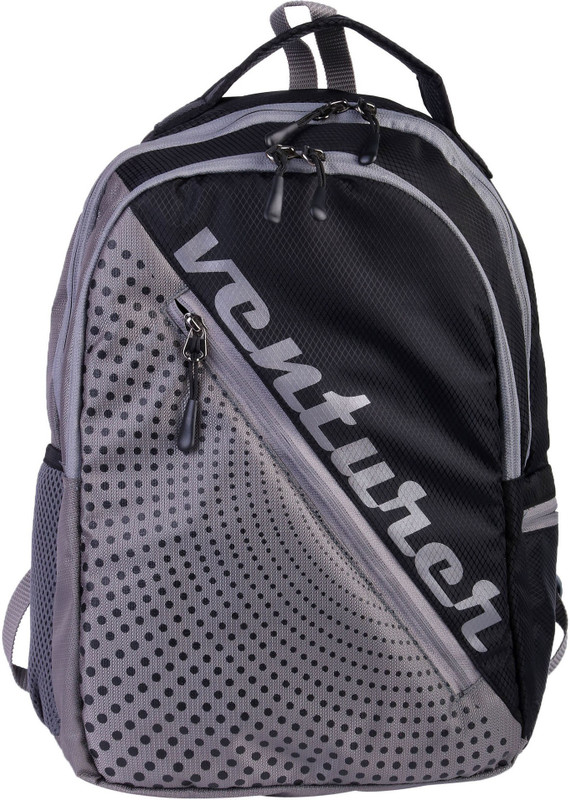 surya bags industries Surya Venturer Polyester Unisex 23 L Casual Laptop Backpack Bag for Dailyuse 23 L Laptop Backpack(Black, Grey)