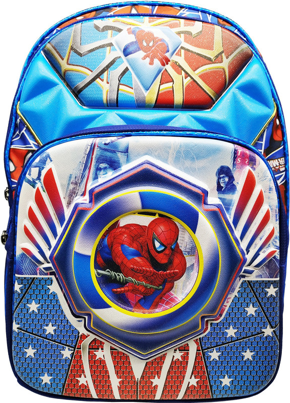 chota bheem Avengers Minions Chotta Bheem Ben10 Doraemon School Bag Backpack Waterproof School Bag(Red, Blue, 28 L)