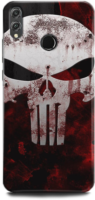 INDICRAFT Back Cover for Honor 8X(Punisher, Skull monster , Jolly roger, Vinyl sticker, Shock Proof)