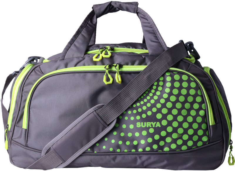 surya bags industries Surya Polyester 40 L Grey Travel Duffle Bag with Shoe Compartment Travel Duffel Bag(Grey)