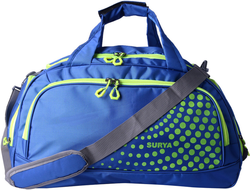 surya bags industries Surya Polyester 40 L Sky Blue Travel Duffle Bag with Shoe Compartment Travel Duffel Bag(Multicolor)