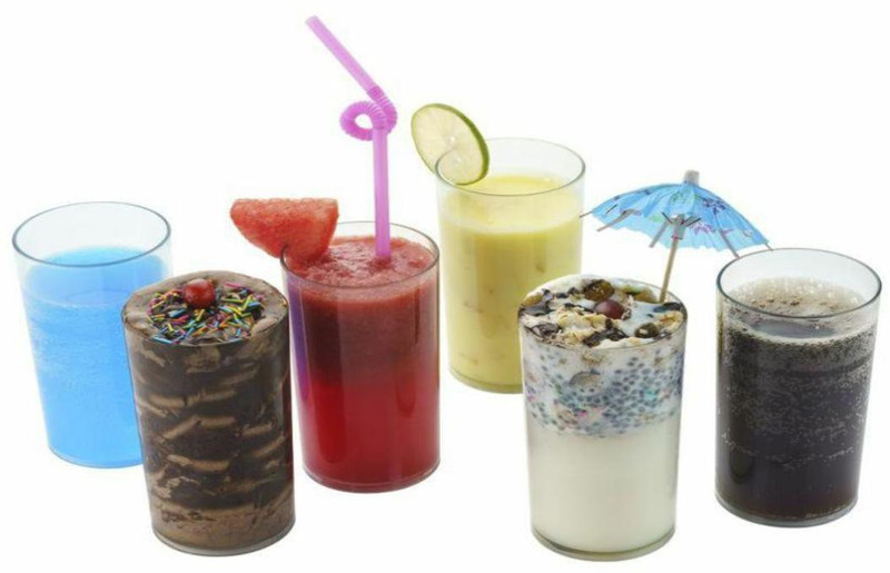kr fashion unbreakable wine and water set of 6 Glass Set(Plastic, 300 ml, White, Pack of 6)