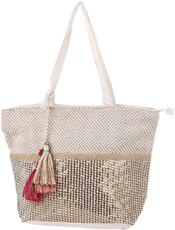 satija Women Beige Shoulder Bag