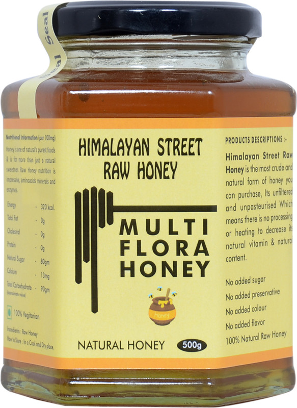 himalayan street raw honey RAW MULTI FLORA HONEY 500 G x 2 PACK(1 kg, Pack of 2)