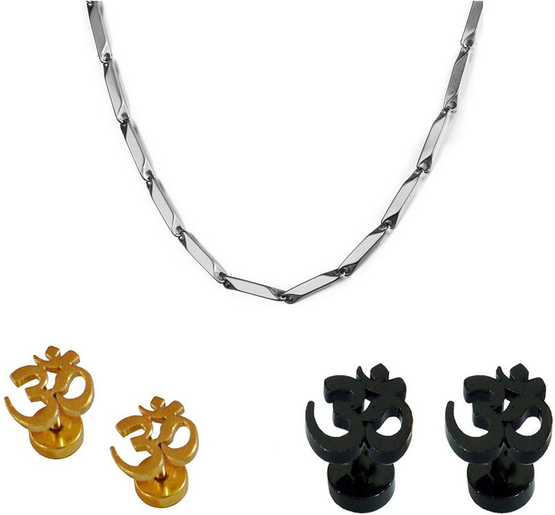 silvoswan Alloy, Stainless Steel Jewel Set(Black, Gold, Silver)
