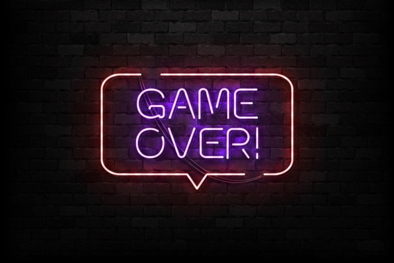 Game over sticker |Motivational |Inspirational |s for life|Country Love|Religious|All Time s|Technology | About Life|HomeDecor| for Every Room,Office, GYM Paper Print(12 inch X 18 inch, Rolled)