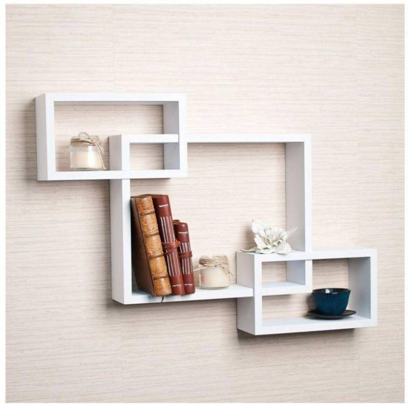 sky art MDF (Medium Density Fiber) Wall Shelf(Number of Shelves - 3, White)