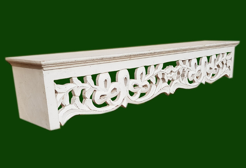 woodcraft india ws vh786 MDF (Medium Density Fiber) Wall Shelf(Number of Shelves - 1, White, Black, Grey)