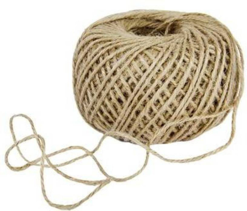 gobagee 1 Roll Biodegradable Natural Jute Twine 80 Meter Length Approx Beige(Length: 80 m, Diameter: 3 mm)