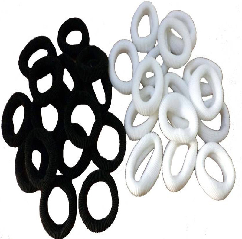 shivnath enterprises hair ponytail hair elastic black, white rubber band[20pcs] Bun Stick(Black, White)