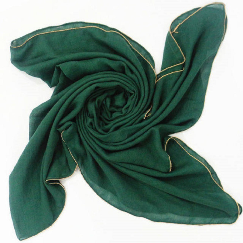 veilsofheaven Solid All Side Beads Cotton Viscose Women Scarf, Fancy Scarf