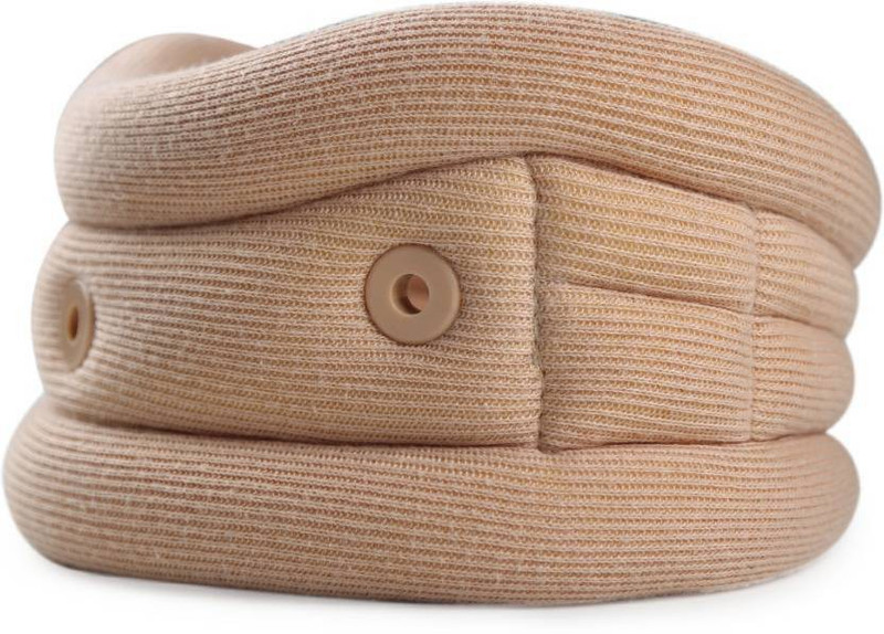 rankone NECK COLLAR SUPPORT WITH BUTTONS (FOR COMFORTABLE) Neck Support(Beige)
