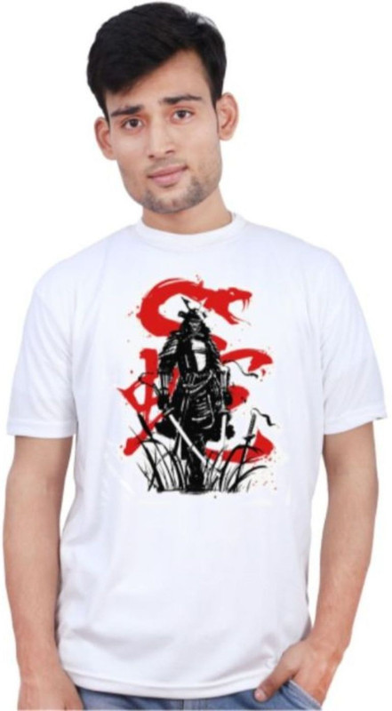 tn trends Printed Men Round Neck White T-Shirt