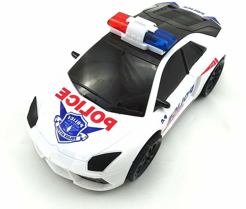 x zini 3D Lights Police Car with Sound | Toy for Kids Gift (Multi) (Multicolor)(Multicolor)
