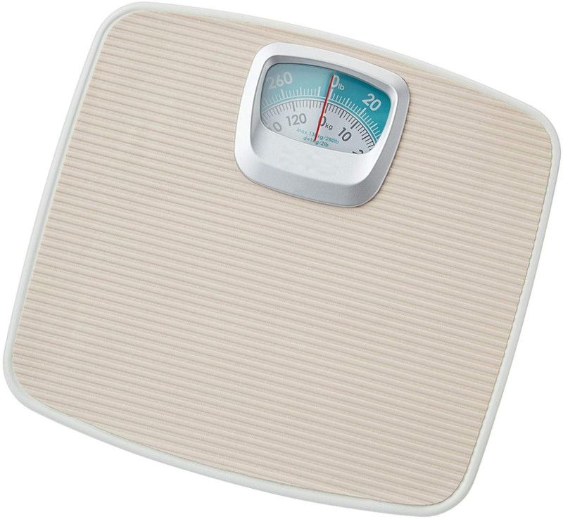 Zelenor Analog Weight Machine, Capacity 130Kg (Off White)9820 Weighing Scale(White)