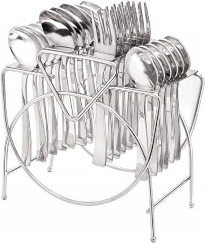 woms Spoon Holder stainless steel ( Not in Spoon and Fork in set ) Steel Cutlery Set(Pack of 24)