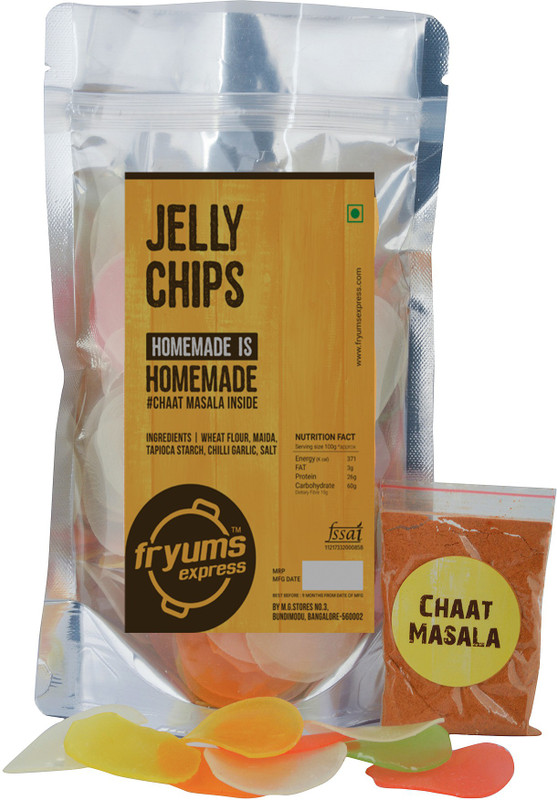 fryums express Jelly Chips Papad Ready to fry with chaat masala Fryums 200 g
