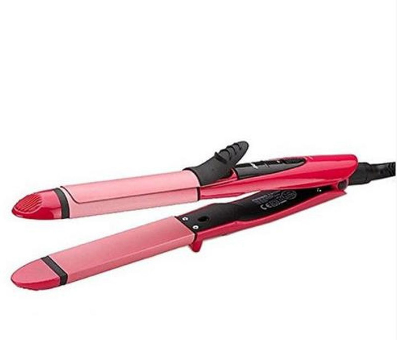 jain star 2 in 1 hair straightener and curler nhc-900 Hair Straightener(Pink)