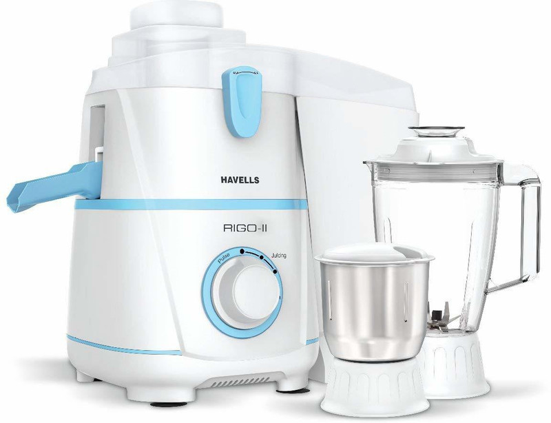 Havells B07FL7JJP8 Rigo 2JAR 500W 0 Juicer Mixer Grinder(Multicolor, 2 Jars)