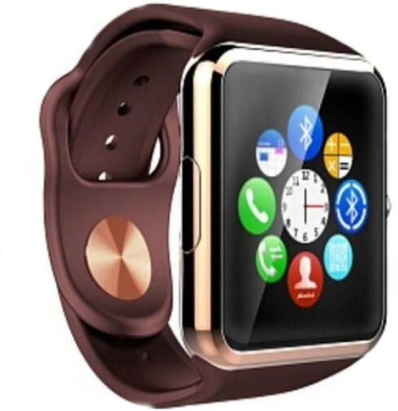 edna Compatible With 4G Smart Phone Calling 4G Calling Smart Band HIN02-GD Bip Onyx Gold, Brown Fitness Band Smartwatch(Gold, Brown Strap One Size)