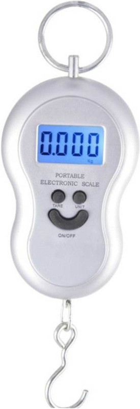 Yozika 50Kg Portable Weight Machine Digital for Weighing Household Items Smiley Pocket Weighing Scale(Silver)