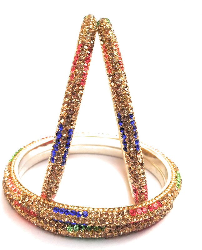 rtm Brass Gold-plated Bangle Set(Pack of 4)