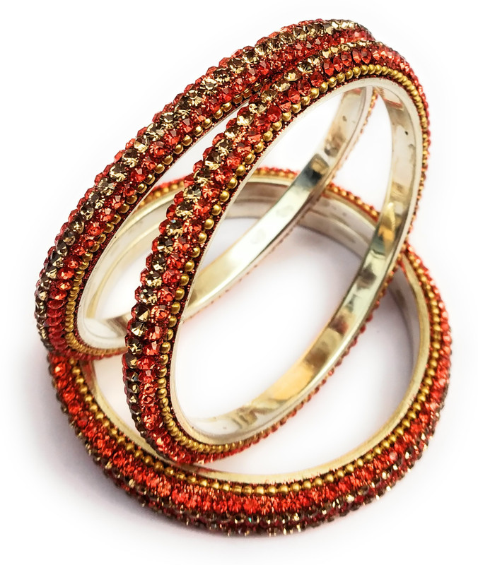 rtm Brass Gold-plated Bangle Set(Pack of 4)