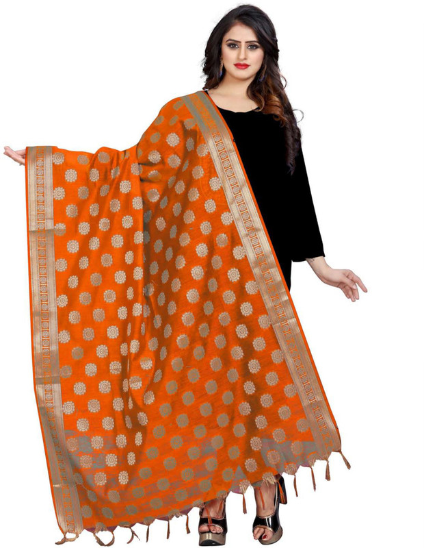 khoosanta Cotton Blend Woven Women Dupatta