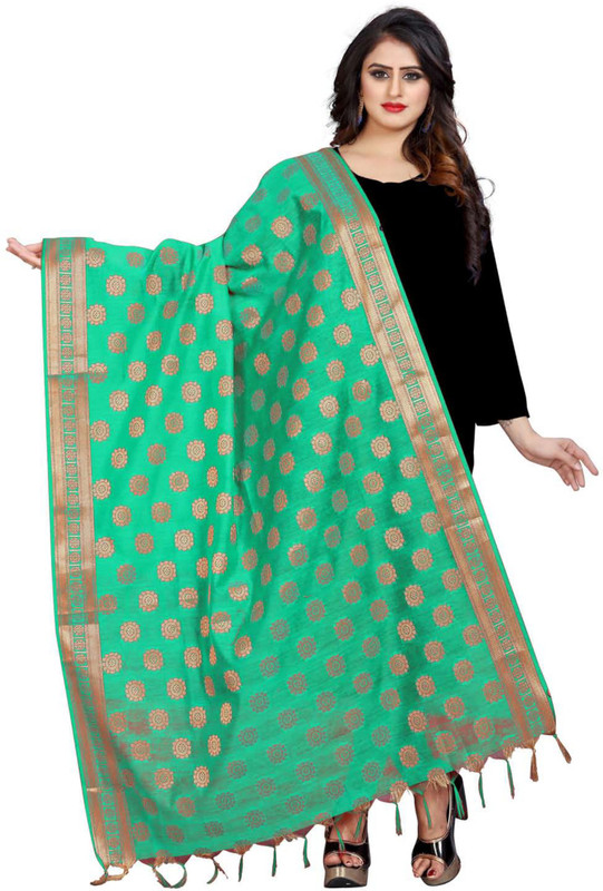 khoosanta Cotton Blend Woven Women Dupatta