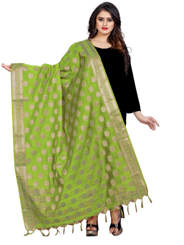 khoosanta Cotton Blend Woven Women Dupatta