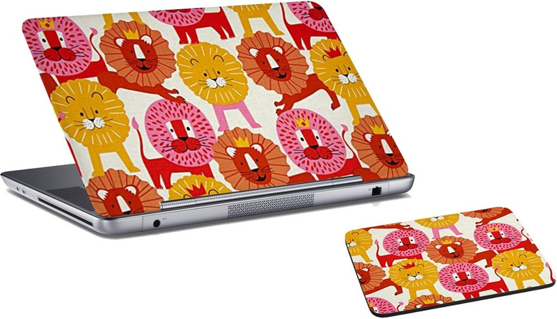 RADANYA Lion Laptop Skin And Mouse Pad Combo Set RD08128 Combo Set(Multicolor)