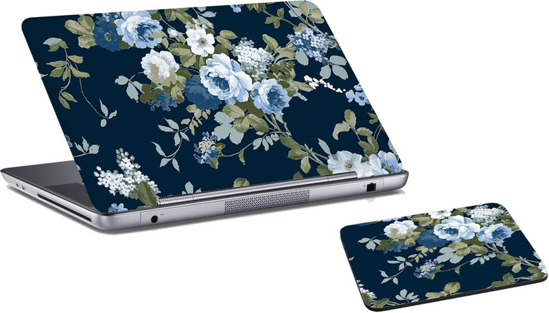 RADANYA Floral Laptop Skin and Mouse Pad Combo Set RDLSPD0172 Combo Set(Multicolor)