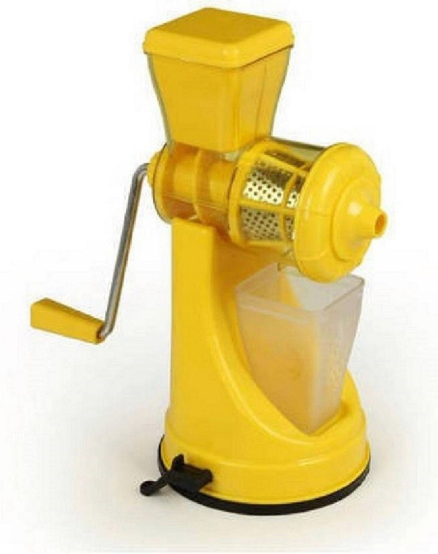 KitchenFest no Fruit & Vegetable Steel Handle with Vacuum Locking System 0 Juicer Mixer Grinder(Yellow, 1 Jar)