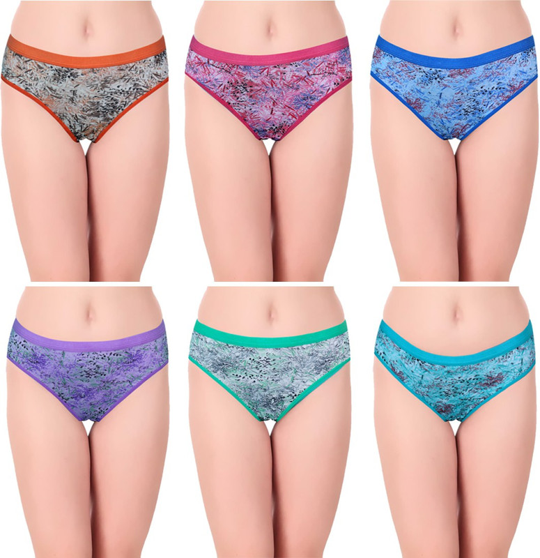 fivme Women Hipster Multicolor Panty(Pack of 6)