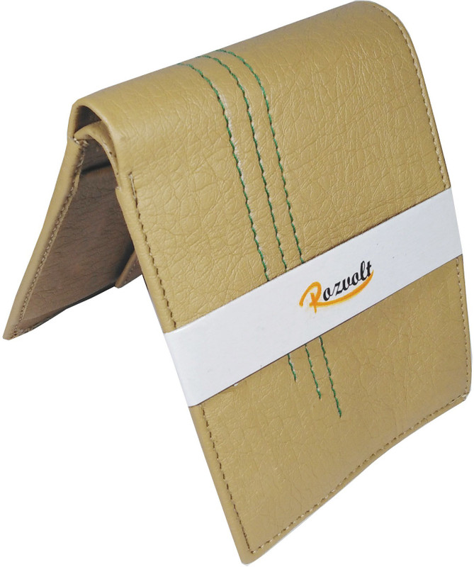 rozvolt Boys Beige Artificial Leather Wallet(3 Card Slots)