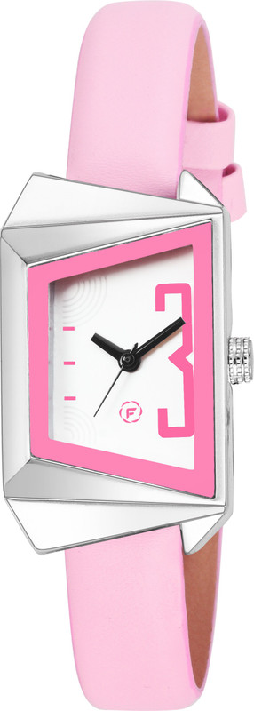 fascino Watch With White Dial, Pink Leather Belt FCW 1926-SL Analog Watch  - For Women