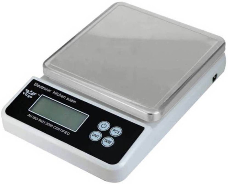 Gadget Tree Digital Kitchen Weight Machine 10 Kg Multipurpose With Steel Platform Weighing Scale(Silver)