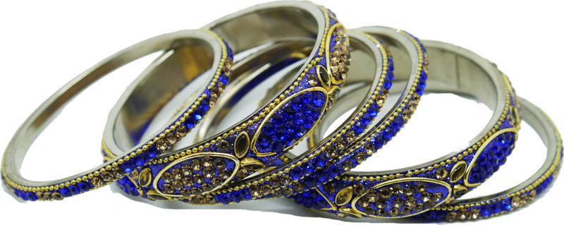 creativestuff Brass Zircon Bangle Set(Pack of 6)