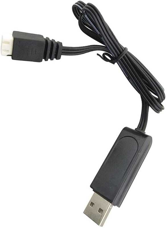 anshikapower 3.7V Lipo Battery Charger Cable Wire Plug for X5C X5SW H107D M68R H37 1 m USB Type C Cable(Compatible with Drone battery, polymer battery, Black)